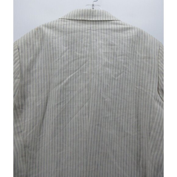 Express Sport Coat 42 Linen Blazer Jacket Striped Design Studio Preppy - Picture 9 of 12